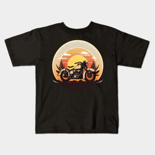 Retro Motorcycle Vintage Kids T-Shirt